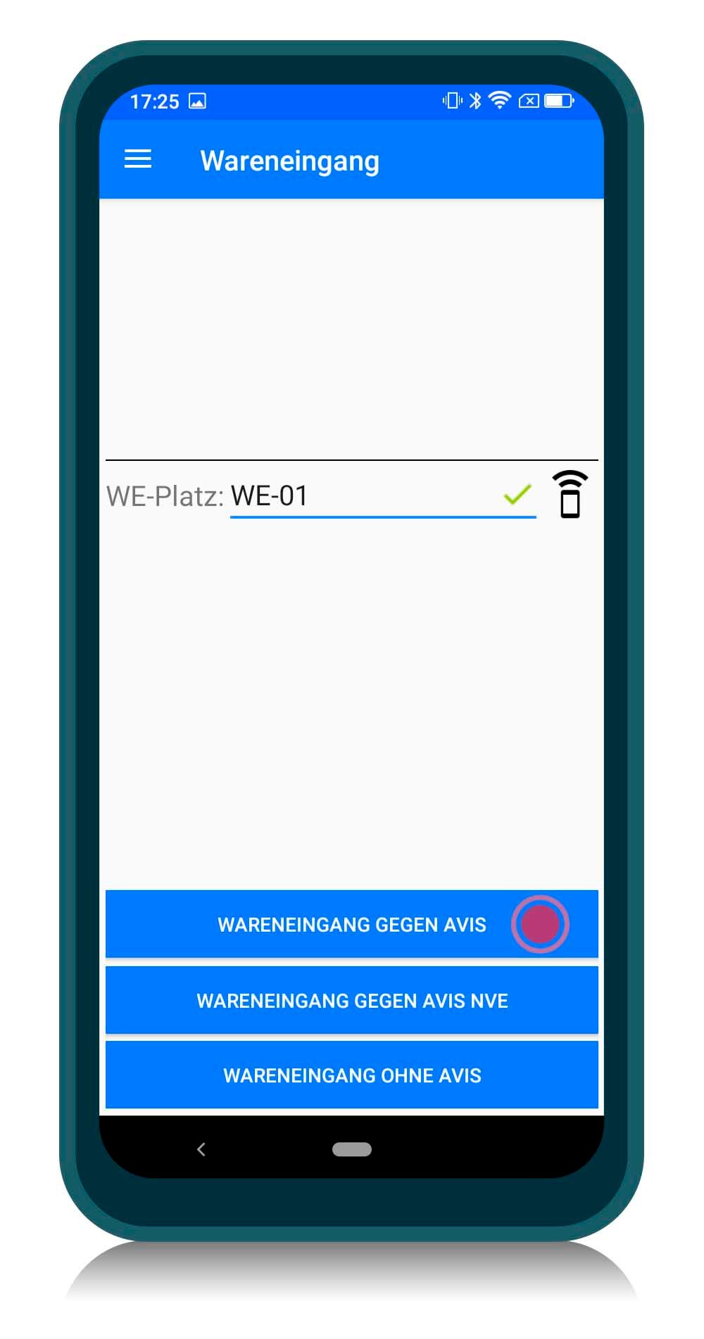 Screenshot Mobile Wareneingang App 1