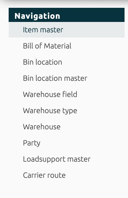The User Interface of the Bitergo WMS Web Apps